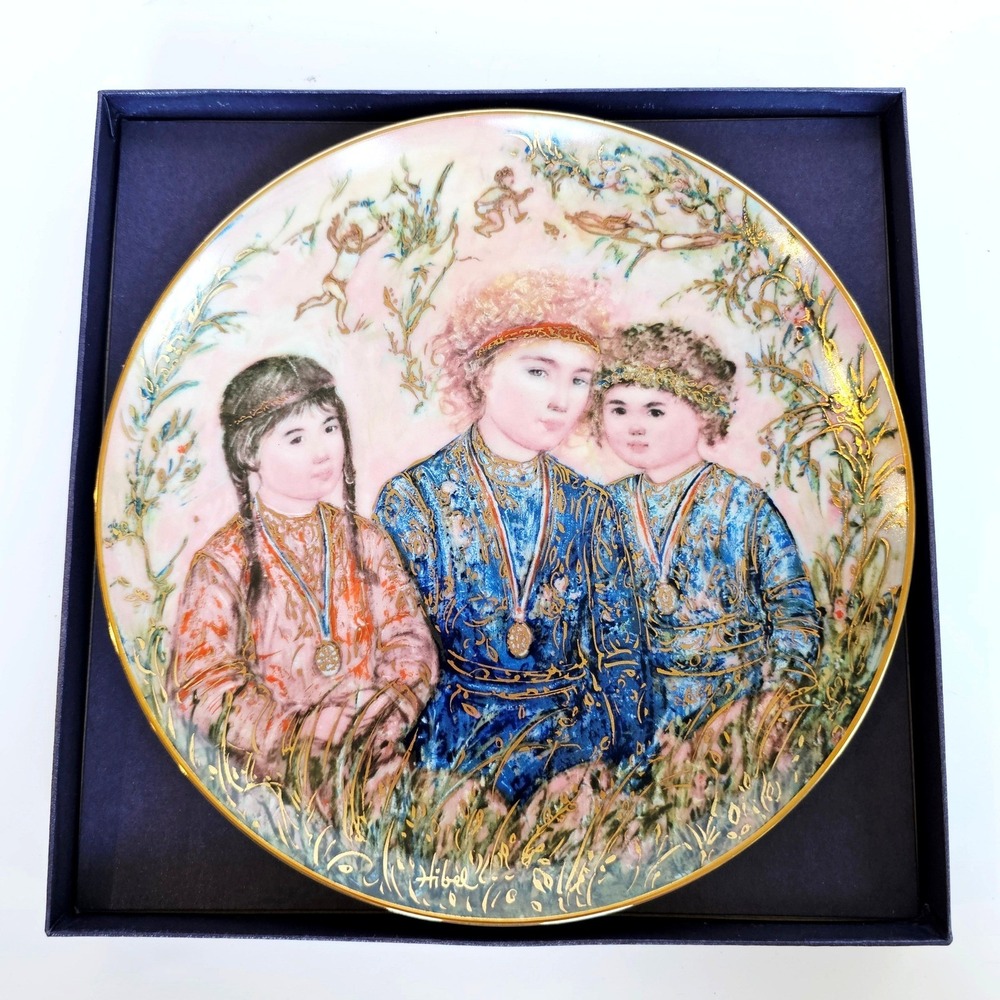 1987 Edna Hibel Triumph Everyone A Winner Olympics Limited Edition Plate COA